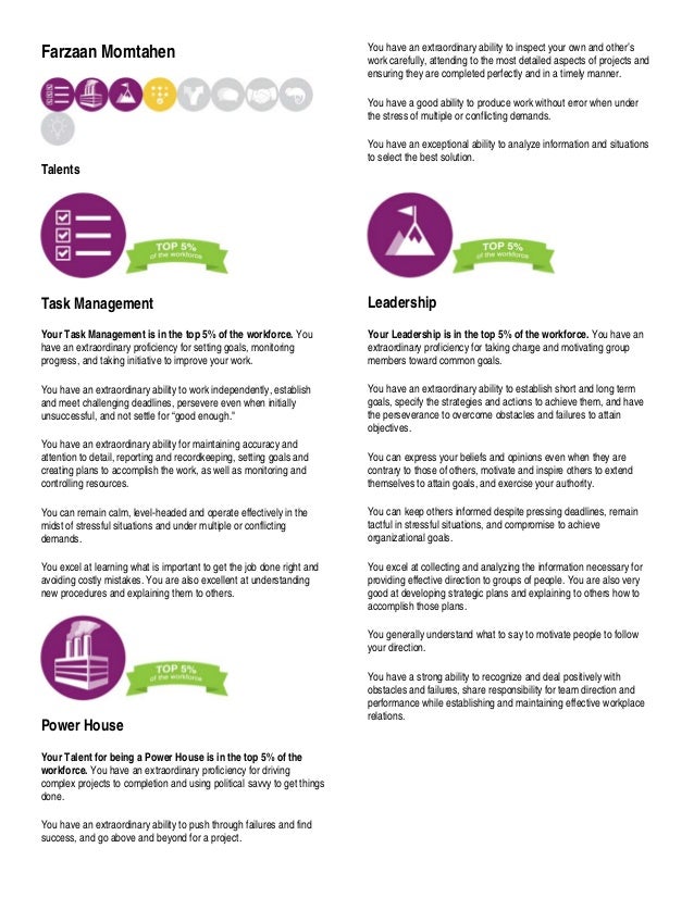 Farzaan Momtahen Plum Personality test result