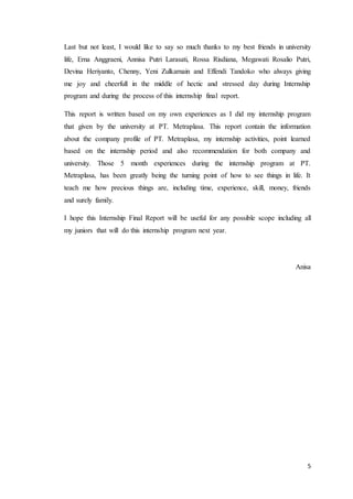 Internship Final Report | DOCX