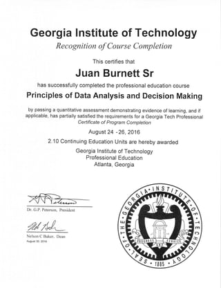 Georgia Tech Blackbelt Certificate