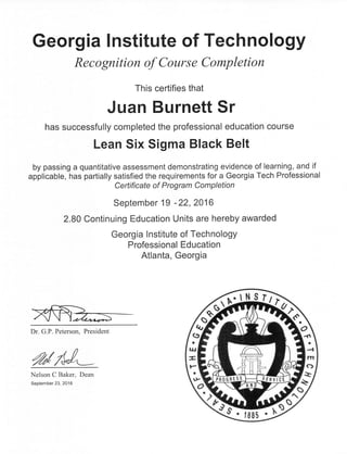 Georgia Tech Blackbelt Certificate PDF Georgia Tech Blackbelt Certificate PDF