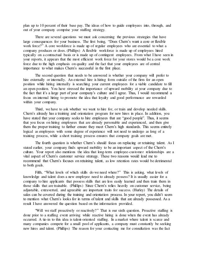 cherns staffing Resources: strategic staffing, ch 1 and strategic staffing, appendix strategic staffing at chern's: a case study refer to chern's case study in the appendix of strategic staffing. cherns staffing Resources: strategic staffing, ch 1 and strategic staffing, appendix strategic staffing at chern's: a case study refer to chern's case study in the appendix of strategic staffing.