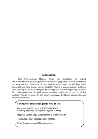 7_8. TLE Agricultural Crop Production Quarter 1 Module 1_ Farm Tools ...
