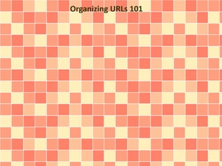 Organizing URLs 101
 