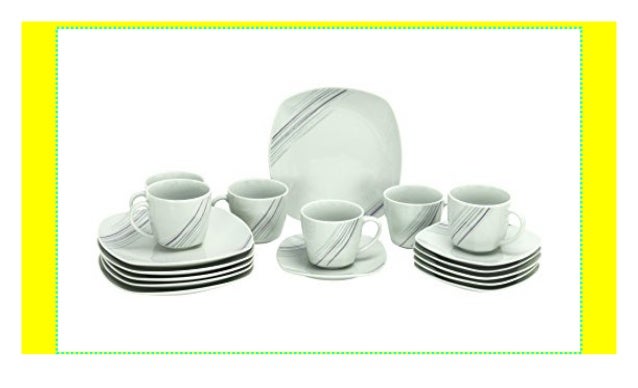 Kaffeeservice Avenue 36 Tlg Weiss Mit Farbigem Dekor Fur 12 Personen