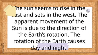 Understanding Earth's Rotation and Revolution: Effects on Day, Night ...