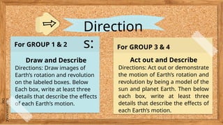 Understanding Earth's Rotation and Revolution: Effects on Day, Night ...
