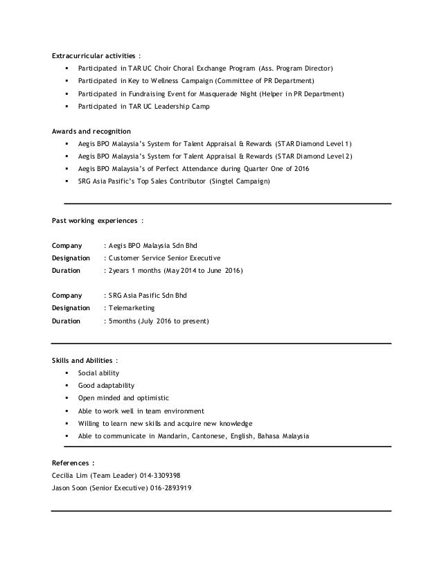 resume for team leader position in bpo shirley u0027s resume 1 resume for team leader position in bpo shirley u0027s resume 1