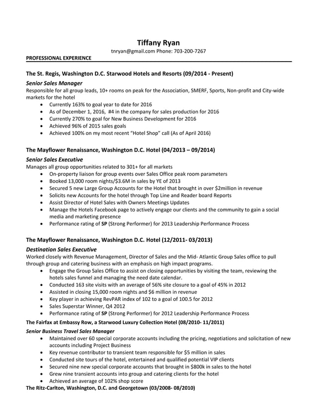 Tiffany Ryan Resume PDF - Tiffany Ryan Resume 1 638