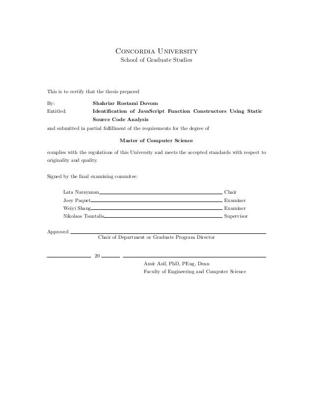 Master thesis concordia