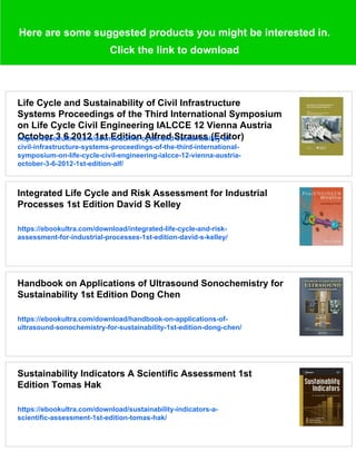 Handbook on Life Cycle Sustainability Assessment 1st Edition Guido ...