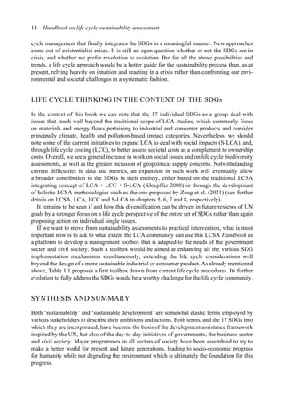 Handbook on Life Cycle Sustainability Assessment 1st Edition Guido ...
