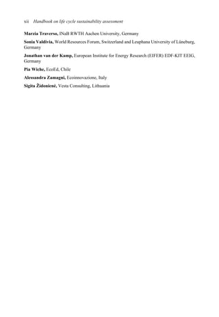 Handbook on Life Cycle Sustainability Assessment 1st Edition Guido ...
