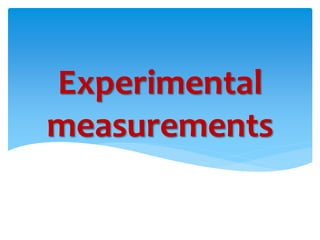 Experimental
measurements
 