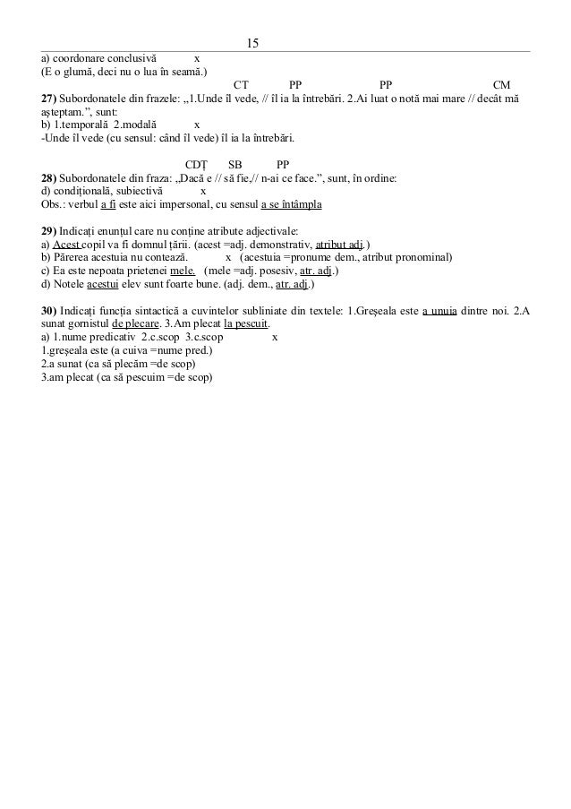 78312714 60855085 Teste Grila La Limba Romana Pentru Academia De Poli