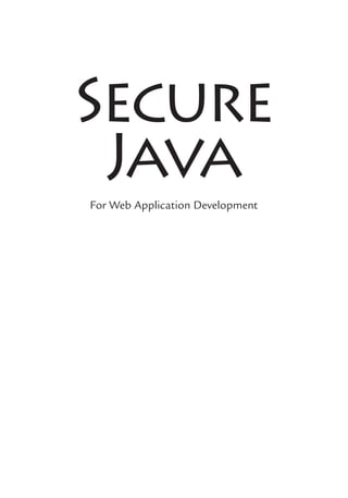 Secure Java For Web Application Development | PDF