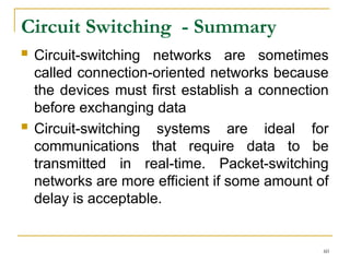 Network Layer and circuit Switching, introduction | PPT