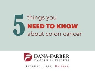 Five Things You Need to Know About Colon Cancer