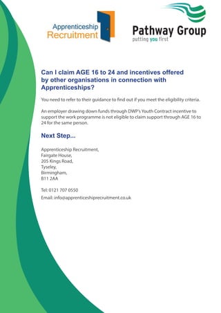 Apprenticeship Grant for Employers (16-24 years old) | PDF