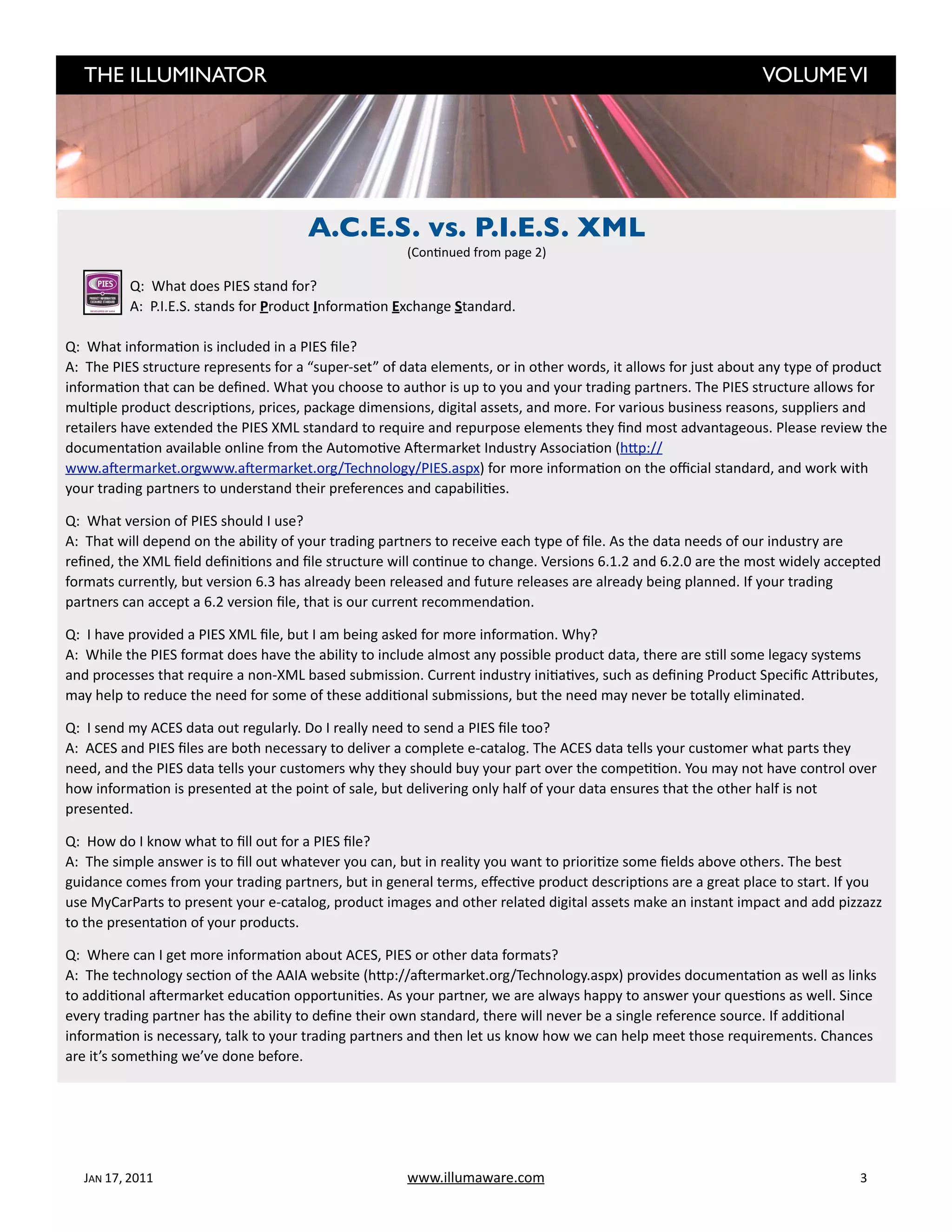 AAIA ACES PIES Automotive Aftermarket Catalog PDF