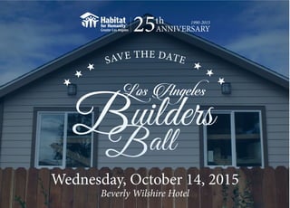 SAVE THE DATE
Wednesday, October 14, 2015
Beverly Wilshire Hotel
 