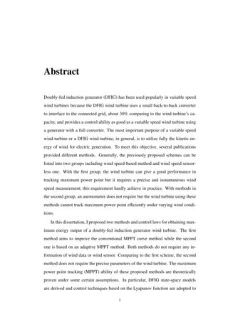 Maximum Power Point Tracking of a DFIG Wind Turbine System 786328456 | PDF