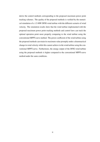 Maximum Power Point Tracking of a DFIG Wind Turbine System 786328456 | PDF