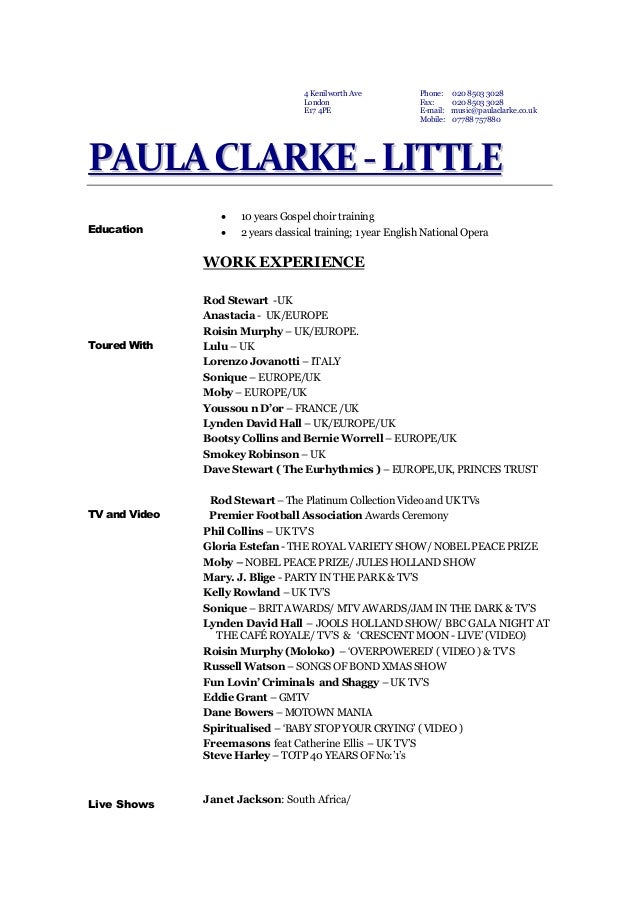 music cv email send