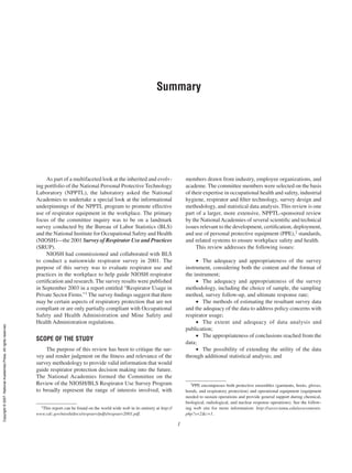 Npptl Measuring Respirator Use in the Workplace 1st Edition National Research ...
