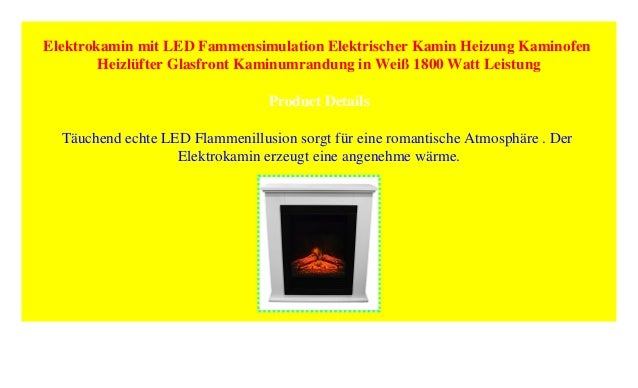 Elektrokamin mit LED Fammensimulation Elektrischer Kamin Heizung Kam…