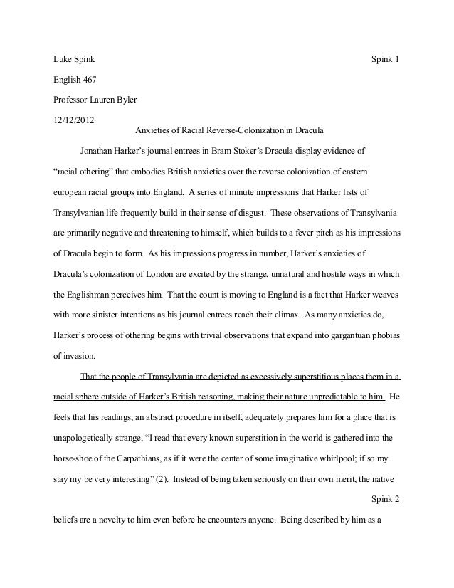 A cultural analysis of bram stokers dracula english literature essay