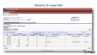 Navarro JV Lease Info
 