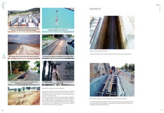 ενεργώνΑξιόπιστηκαι
ασφαλήςμεταφορά
ηλεκτρικήςενέργειας
τεύχος1
16
ΟΚΤΩΒΡΙΟΣ2015
17
Τοποθέτηση ακροκιβωτίων εσωτερικού χώρου σε πύλη GIS (ΚΥΤ
Αλιβερίου GIS 150 kV).
Έργα 400 kV
Όρυγμα υπογείου κυκλώματος 400 kV.
Τα καλώδια τοποθετούνται σε εγκιβωτισμένους σωλήνες σε τριγωνική ή επίπεδη διάταξη.
Έλξη καλωδίων 400 kV στην περιοχή Χαλκίδας επί της ΕΟ Χαλκίδας - Βασιλικού.
Στα υπόγεια καλωδιακά έργα υπάρχει πάντοτε κυκλοφοριακή μελέτη όπου λαμβάνεται μέριμνα
για την διευκόλυνση της κυκλοφορίας των οχημάτων στο εναπομένον πλάτος της οδού με την
κατάλληλη σηματοδότηση και προστασία.
Αρχαιολογικά ευρήματα στην περιοχή Αλιβερίου.
Συχνά κατά τις εκσκαφές για ένα έργο υπογειοποίησης, εντοπίζονται
αρχαιολογικάευρήματα,ταοποίαπρέπειναδιερευνηθούνωςπροςτην
σπουδαιότητά τους και εφόσον απαιτηθεί, να γίνουν εργασίες αποτύ-
πωσης και απομάκρυνσής τους.
Τοκόστοςτωνεργασιών,όπωςκαιαυτότηςαρχαιολογικήςεπίβλεψης
των εκσκαφών, σύμφωνα με το υπάρχον νομικό πλαίσιο καλύπτεται
από τον ΑΔΜΗΕ. Παρότι η ανακάλυψη τέτοιων ευρημάτων αυξάνει το
κόστος και προκαλεί σημαντικές καθυστερήσεις στο έργο, η πρόθεση
της Επιχείρησης είναι να συμβάλει όσον το δυνατόν για την ανάδειξη
της πολιτιστικής κληρονομιάς της χώρας μας.
Ανάρτηση ακροκιβωτίων επί πυλώνα ΤΖ4.
Ακροκιβώτια εξωτερικού χώρου για ανάρτηση σε πυλώνα ΤΖ4.
Συναρμολογούνται στο έδαφος και στη συνέχεια αναρτώνται στον
πυλώνα με την χρήση γερανού (επόμενη φωτογραφία).
Αποκατάσταση οδών μετά από εγκατάσταση υπογείων καλωδίων.
αν όχι καλύτερη, στην οποία ήταν πριν την επέμβαση για την
τοποθέτηση των υπόγειων καλωδίων.
Σκοπός είναι η επαναφορά του οδοστρώματος στην ίδια κατάσταση
 