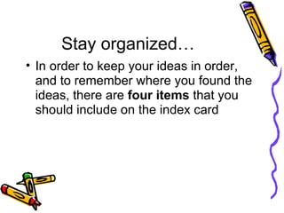 Research Paper Note Cards | PPT