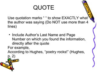 Research Paper Note Cards | PPT