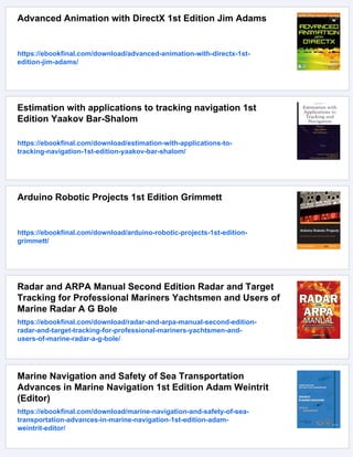 Robotic Navigation and Mapping with Radar 1st Edition Martin Adams | PDF