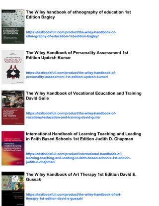 Artwork For Learning Support Handbook.pdf The Wiley handbook of teaching and learning 1 edition Edition Gollnick ...