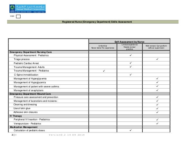 sarmiento hmc binder registered nurse skills checklist