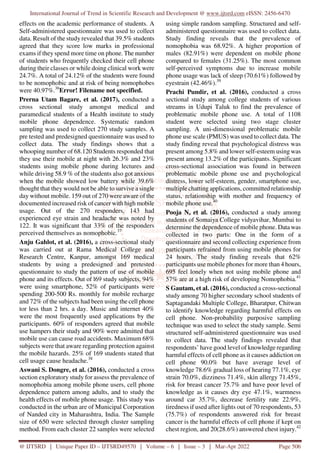 View of A systematic review on nomophobia prevalence: Surfacing results and ...