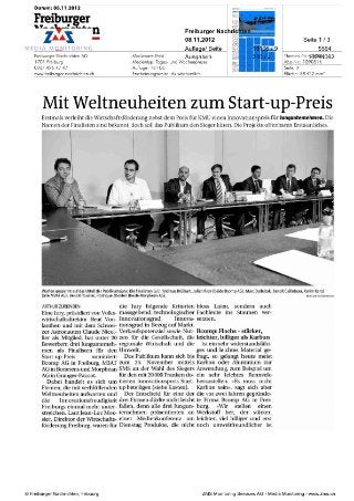 Freiburger Nachrichten 08:11:2012