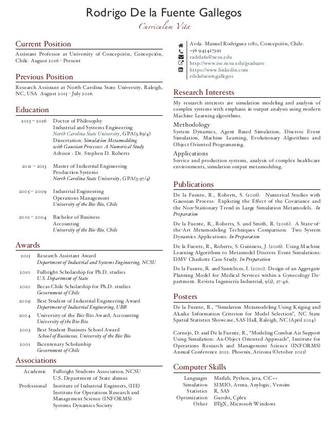 academic resume