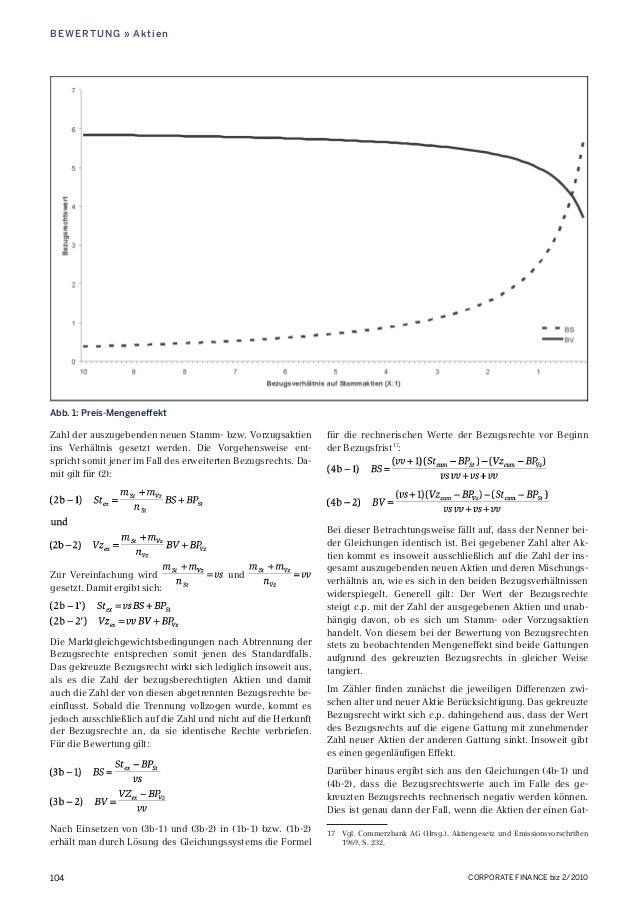 Bezugsrecht formel Bezugsrecht formel