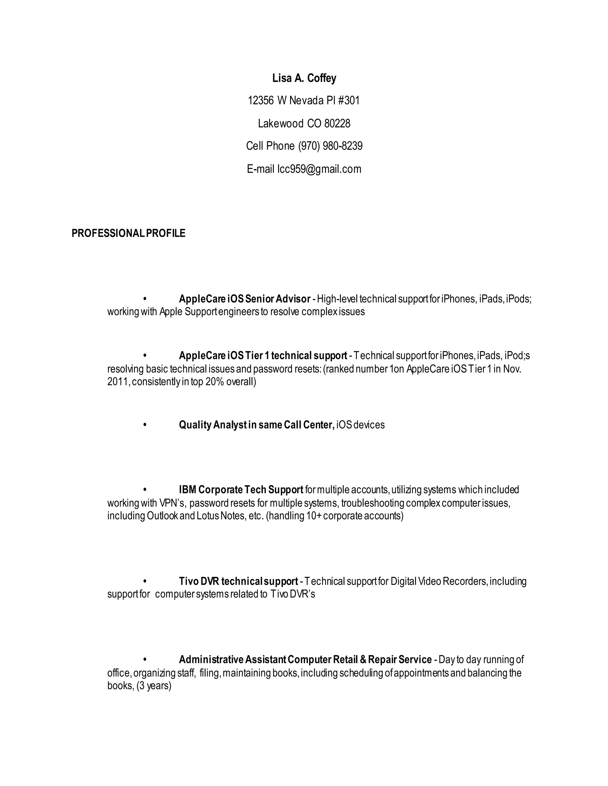 Lisa Resume Coldwell Banker 01 2016 2 - Lisa Resume Coldwell Banker 01 2016 2 1 2048 