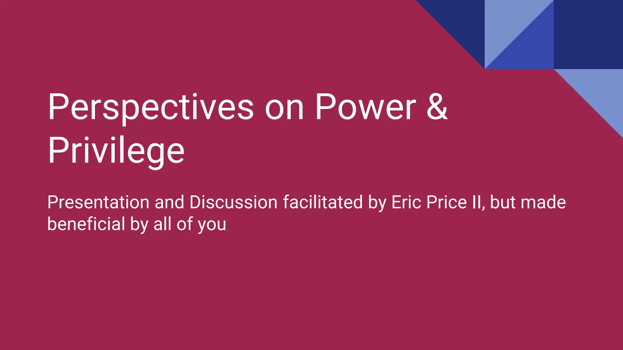 Power & Privilege From Another Perspective PPTX