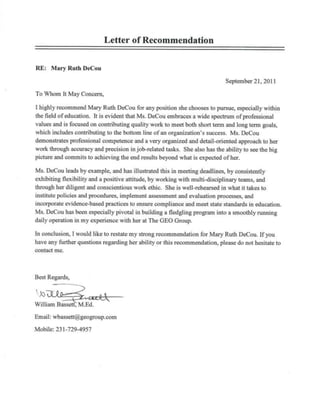 Letter of Rec - GEO Group