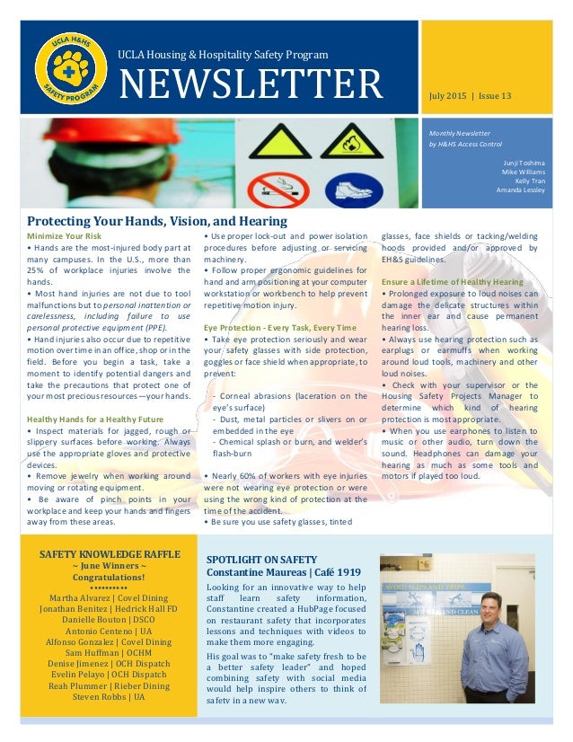 July 2015 Safety Newsletter
