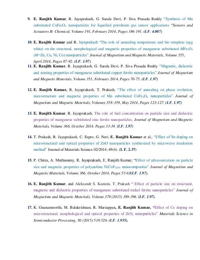 LIST OF PUBLICATION