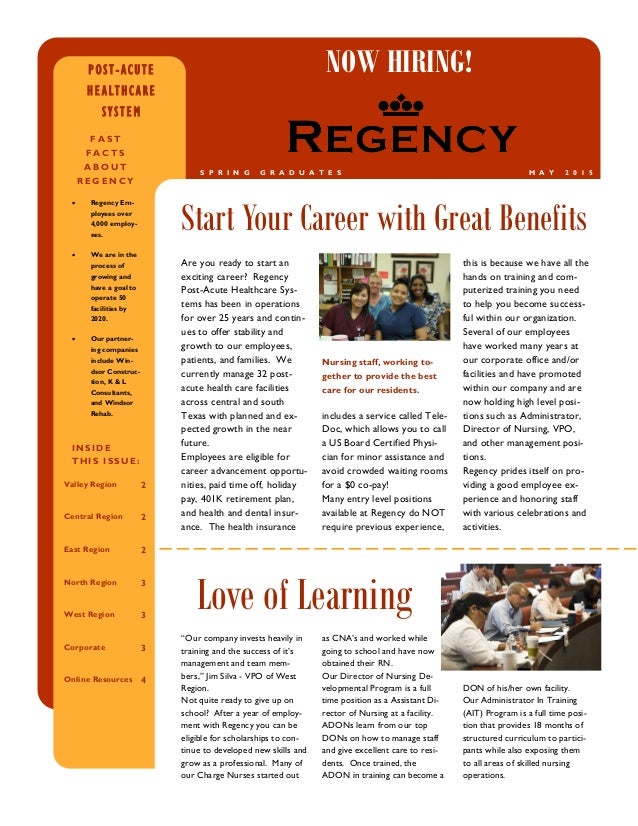 Newsletter for colleges Sping 2015