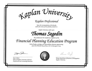 Kaplan CFP Degree