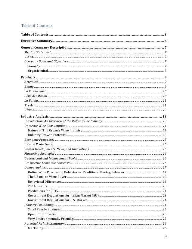 Bistro business plan picture