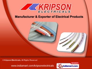Manufacturer & Exporter of Electrical Products
 